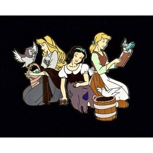 Cinderella, Aurora Briar Rose, Snow White In Rags Fantasy Jumbo Pin, LE